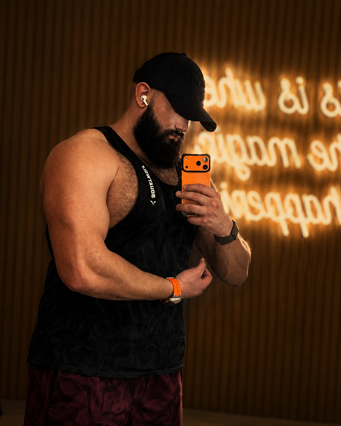 Founder in gym environment showing bodybuilding experience